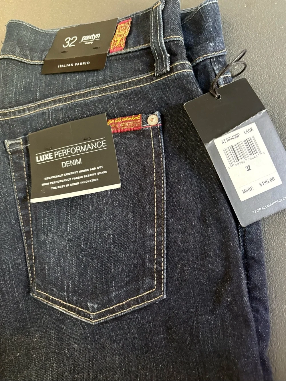 7 For All Mankind Men’s Jeans in Dark Blue Denim - NWT